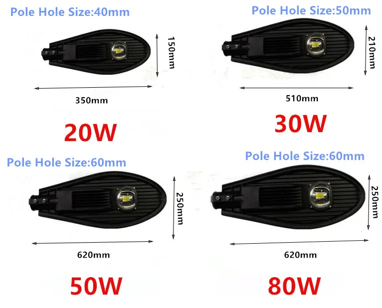 Светодиодный уличный фонарь 20 Вт 30 50 80 100 120 150 200 Вт|led street light|street light20w led light |