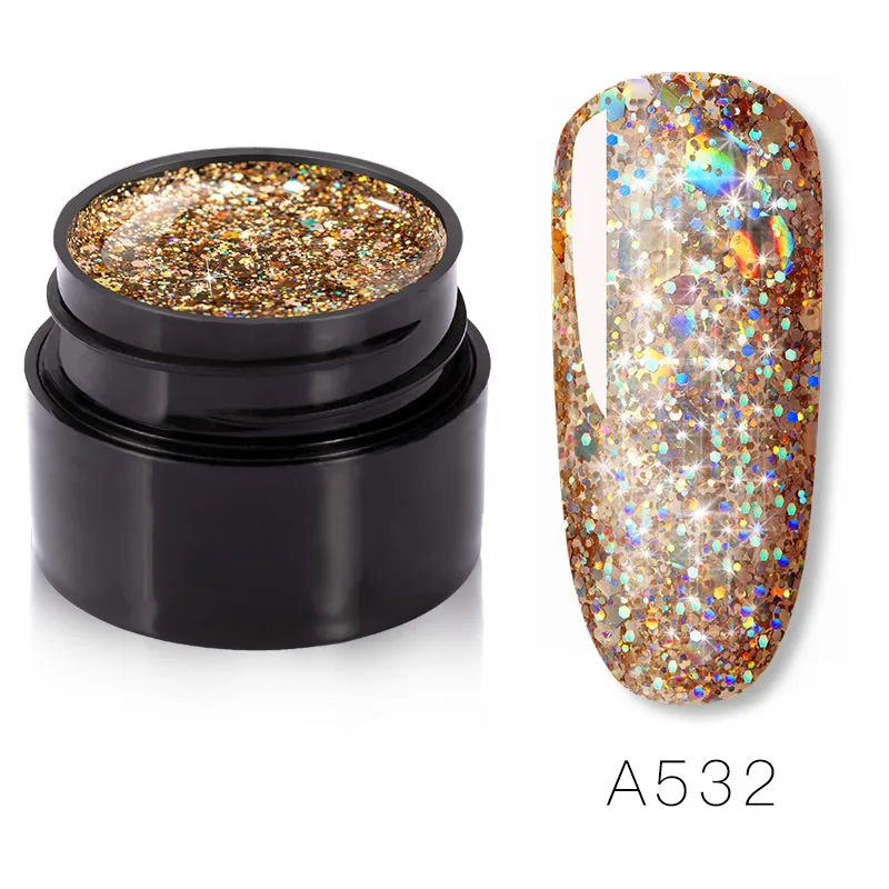 RFA532 ROSALIND UV Nail Gel Polish Neon Rainbow Hybrid Varnish Platinum 5ML Gel Paint Set For Manicure Semi permanent Base top Gel Lak - Цвет: RFA532