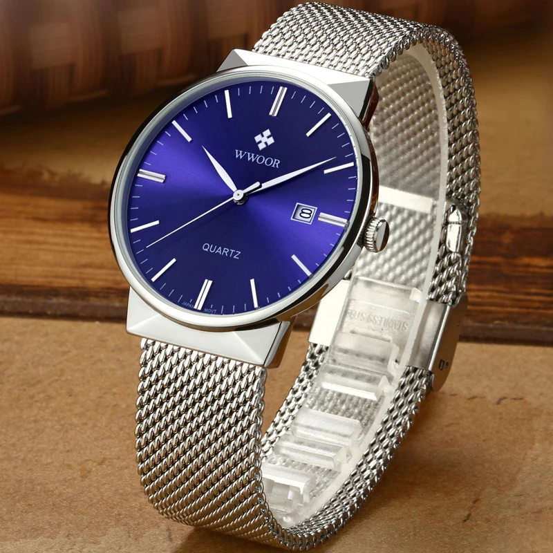 WWOOR Роскошные брендовые Для мужчин смотреть Водонепроницаемый