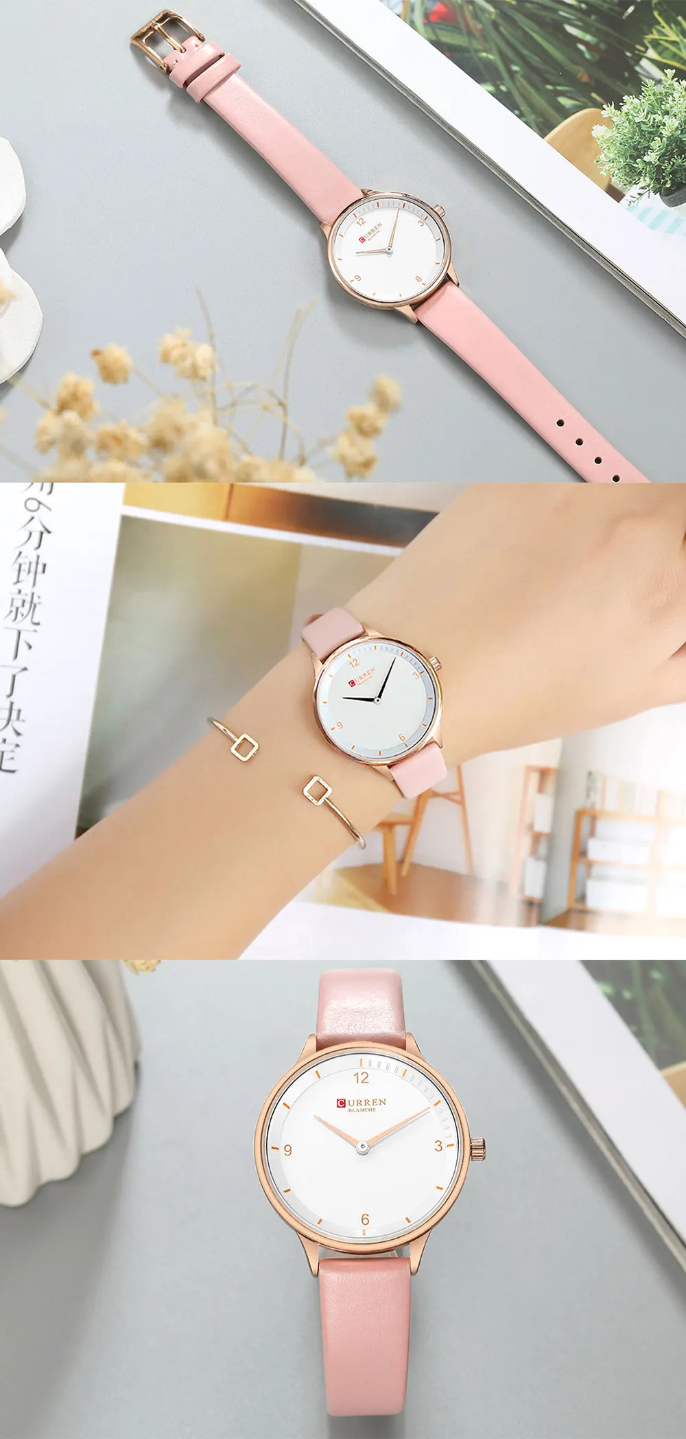 CURREN Women's Watches Fashion Ladies Watches For Women Bracelet Clock Dress Wristwatch Luxury Relogio Feminino Saati