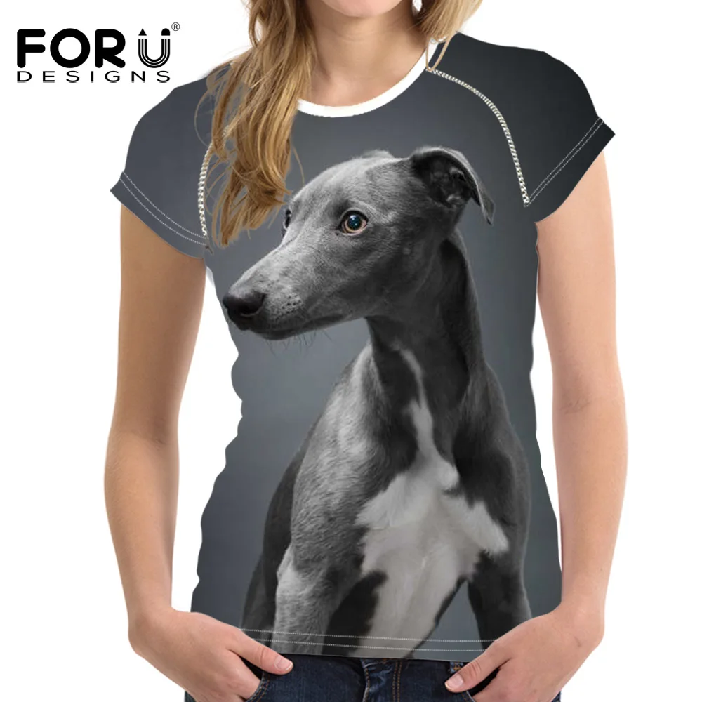 Футболка FORUDESIGNS Женская темно серая футболка в стиле Харадзюку с итальянской