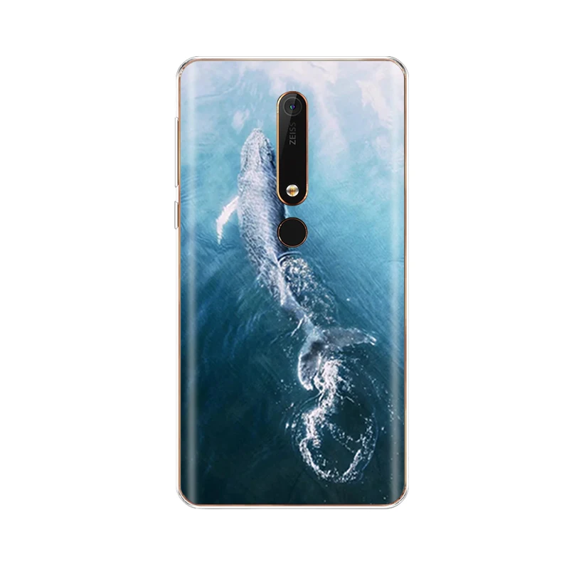 Силиконовый чехол для nokia 6 6,1 8 для nokia 6 чехол для nokia 6. 1 plus Мягкий ТПУ чехол для задней панели телефона чехол бампер узор