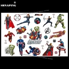 Временные татуировки SHNAPIGN Super Hero Union, детские, боди-арт, флеш-татуировки, наклейки 17*10 см, водонепроницаемые, для автомобильного стайлинга, наклейка из хны
