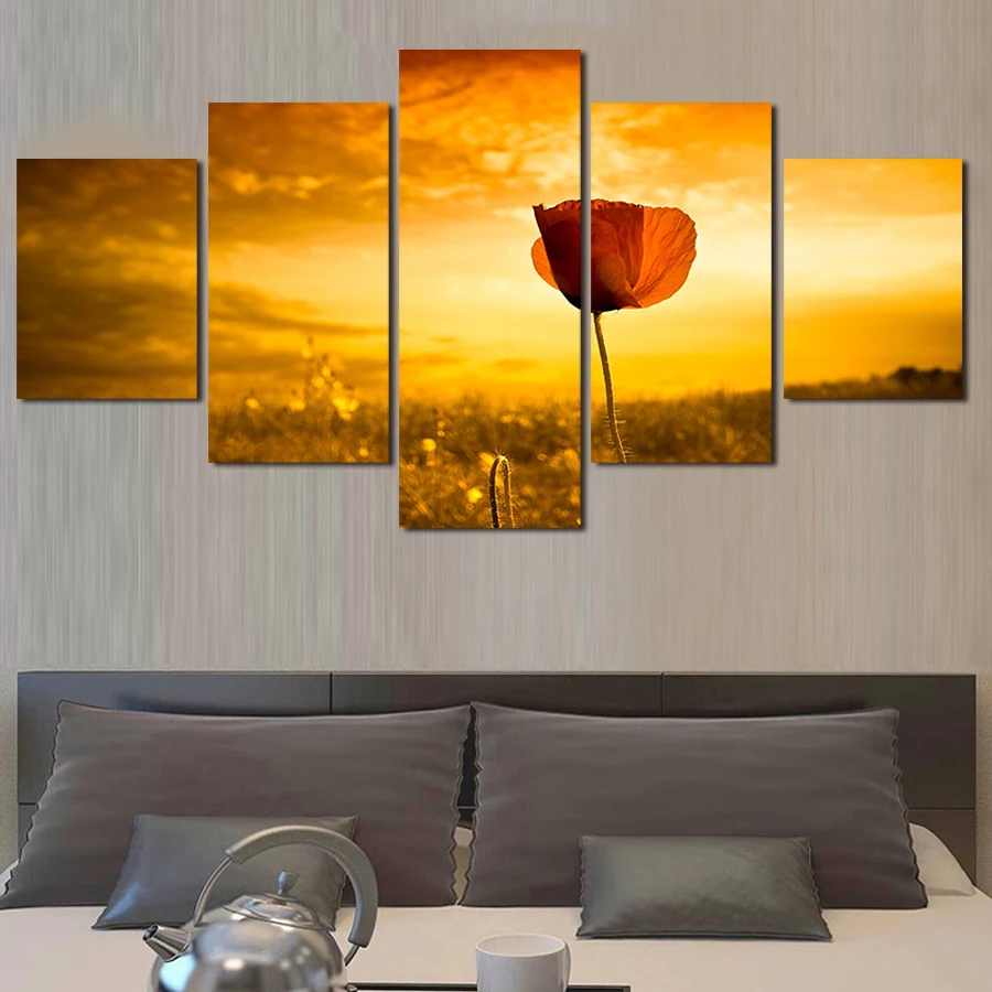 5 шт. Современный Цветочный пейзаж домашний декор холст настенная живопись