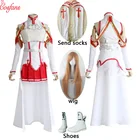 Женский костюм для косплея из аниме меч Арта, костюм Юки Асуна для косплея, униформа для Хэллоуина, костюм для косплея, армированный Полный комплект с париком