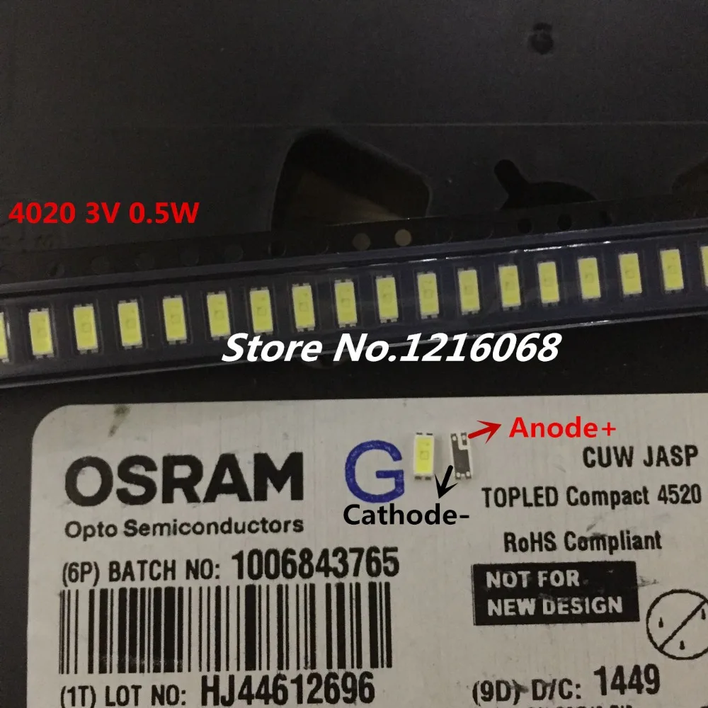 (1000 шт./лот) OSRAM светодио дный Подсветка 0 5 Вт 3 В 4020 150MA холодный белый ЖК дисплей