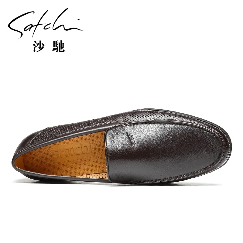 Бизнес Leather Slip-On Обувь мужчин |
