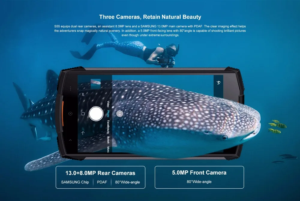 DOOGEE S55 смартфон с 5 5-дюймовым дисплеем восьмиядерным процессором MTK6750T ОЗУ 4 Гб ПЗУ
