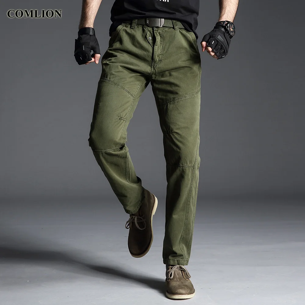 COMLION City Tactical Cargo Pants Men Casual Army Military Cotton Many Pockets Stretch Flexible Man workout Trousers F43 | Мужская