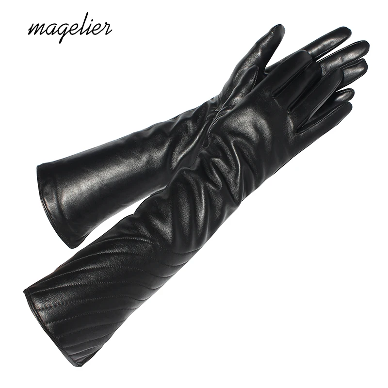 

Удлиненные женские перчатки Magelier 081 из овечьей кожи