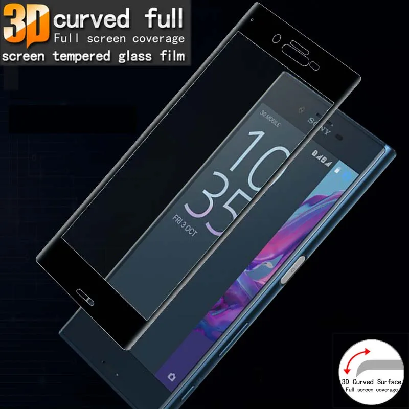 

For Sony XZ XZS Film 3D Curved Edge Full Cover Tempered Glass Protector for Sony Xperia XZ Premium Screen Glass Protective Film