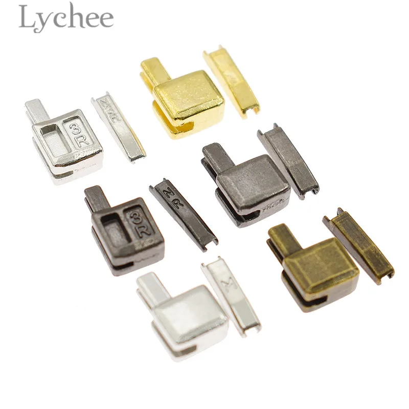 Lychee 10 комплектов 3# металлический фиксатор на молнии с открытым концом фиксатор на молнии DIY Швейные аксессуары на молнии для одежды