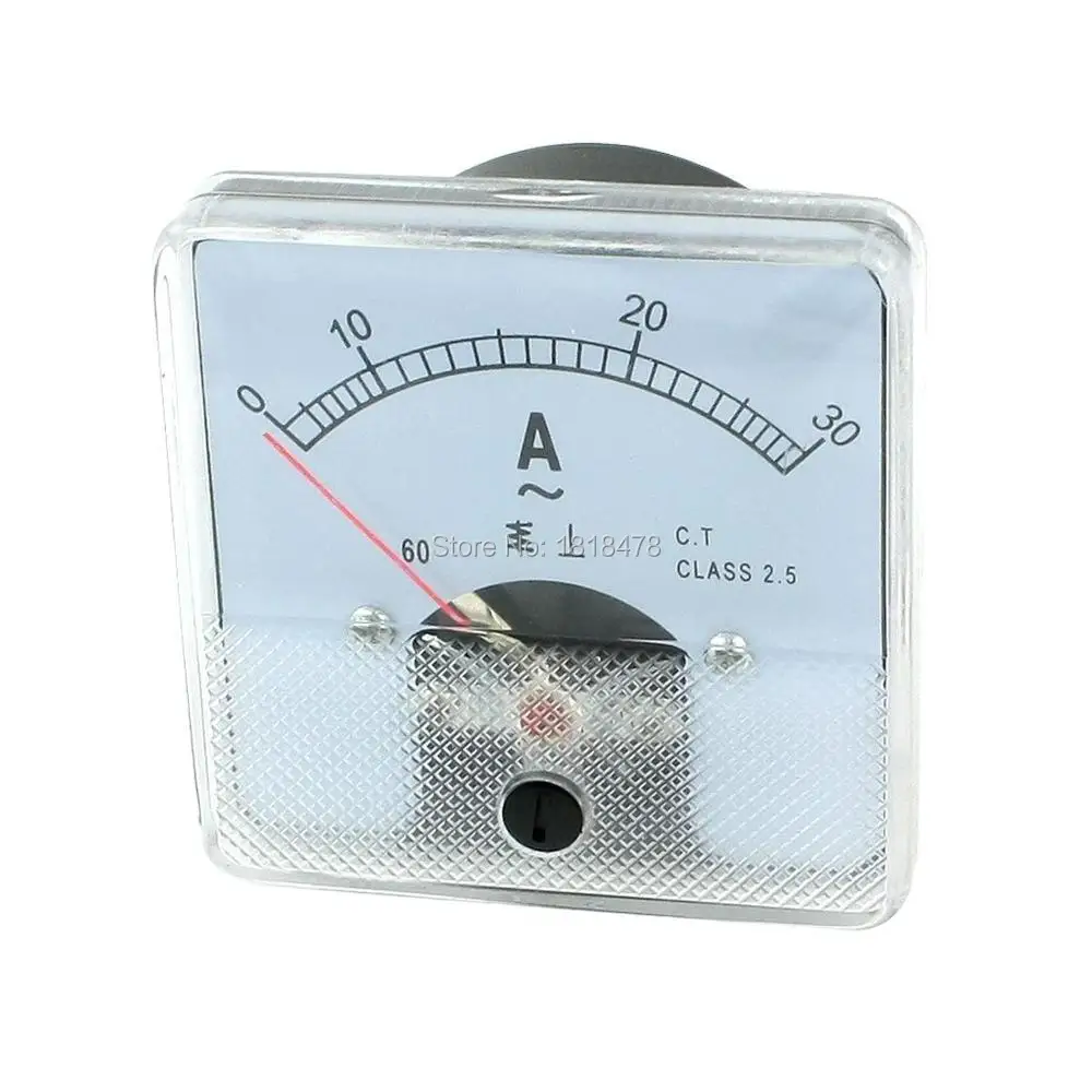 

AC ammeter DH-60 AC0- 30A 5A 10A 20A 50A Analogue Ampere Panel Meter 60*60mm