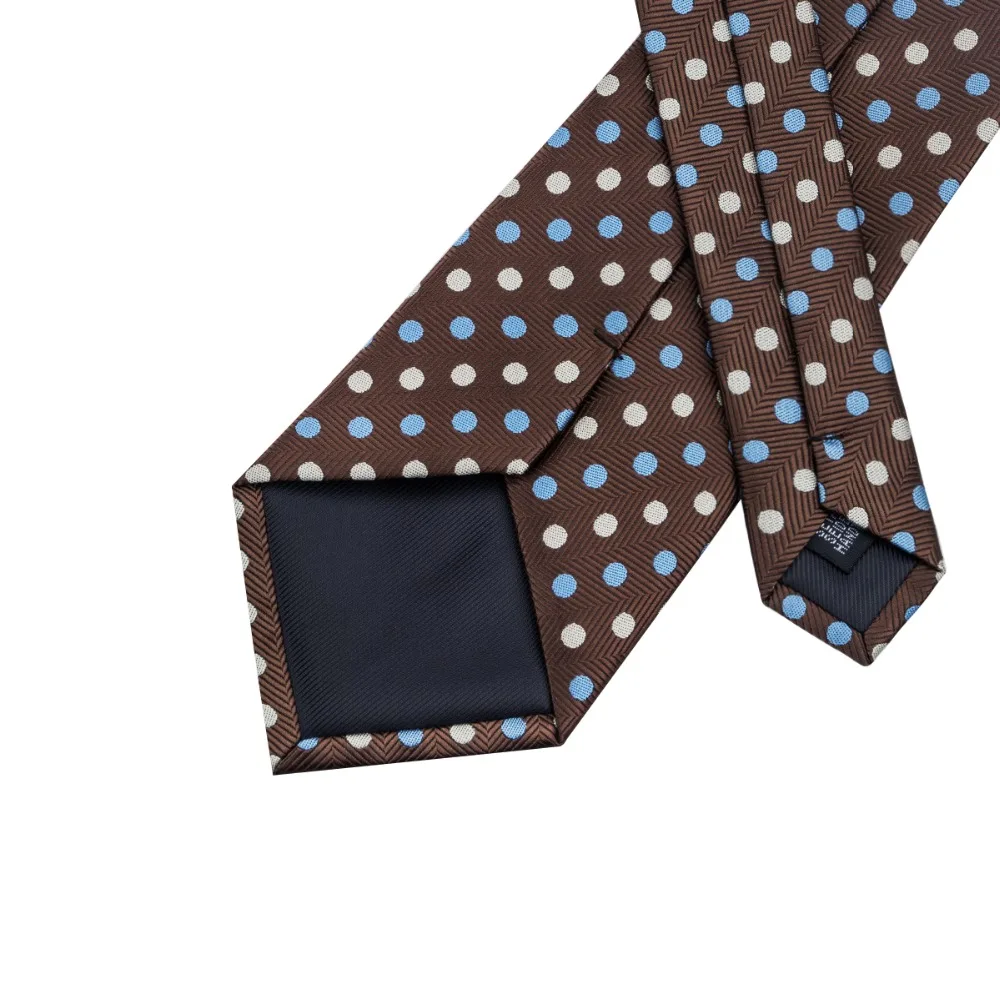 2019 DiBanGu Новая бровей желтая точка галстук для мужчин Hanky запонки подарки 100%