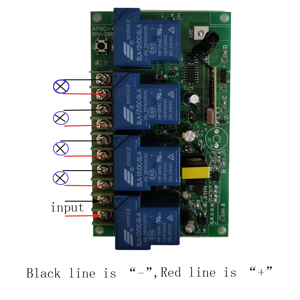 AC85-265V 4 CH 4CH RF Беспроводная лампа с дистанционным управлением радиоприемник