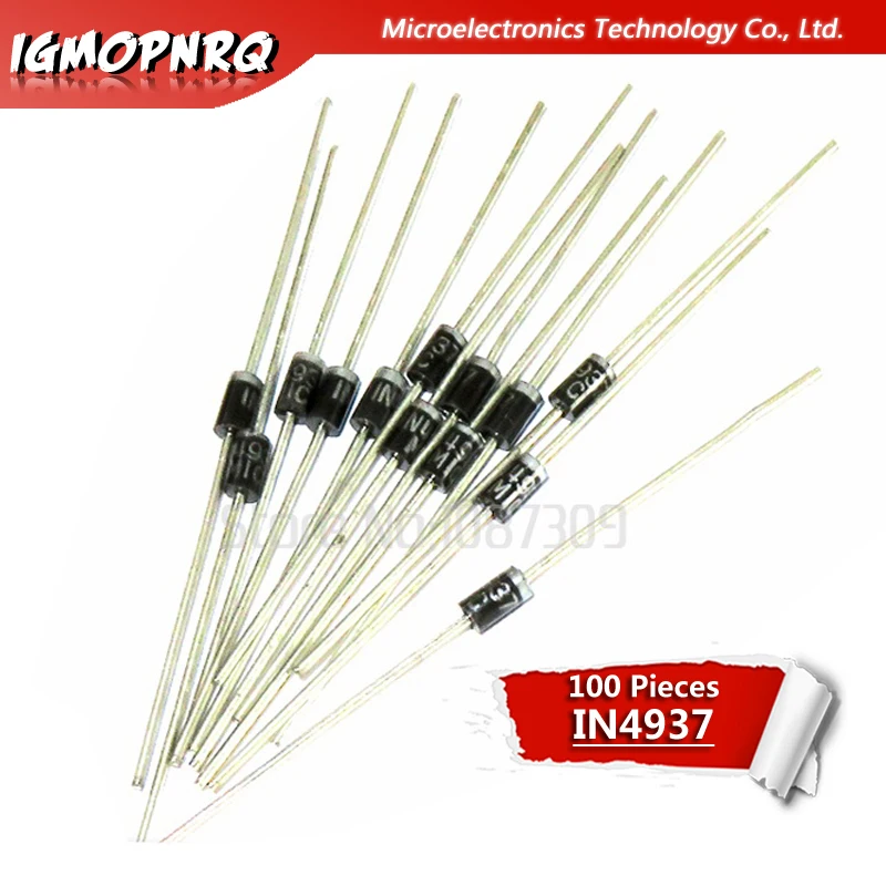 100 шт. IN4001 1N4001 1A 50 в DO 41 выпрямитель диода новый оригинальный|diode 1a|diode 100pcsdiode rectifier |