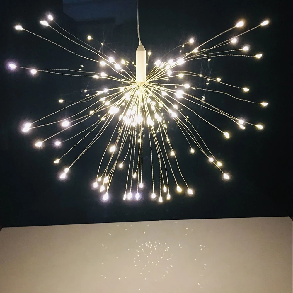 Новый Led вечерние Starburst свет строки DIY Медь Фея Строка режим фейерверк Рождество