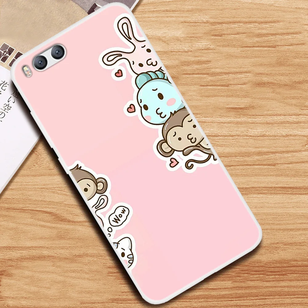 Модный милый чехол для телефона с мультяшными животными Xiaomi Mi 6 рисунком мягкий