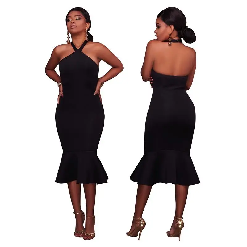 Женское облегающее платье с лямкой на шее открытыми плечами|vestido de renda|party dressesvestidos