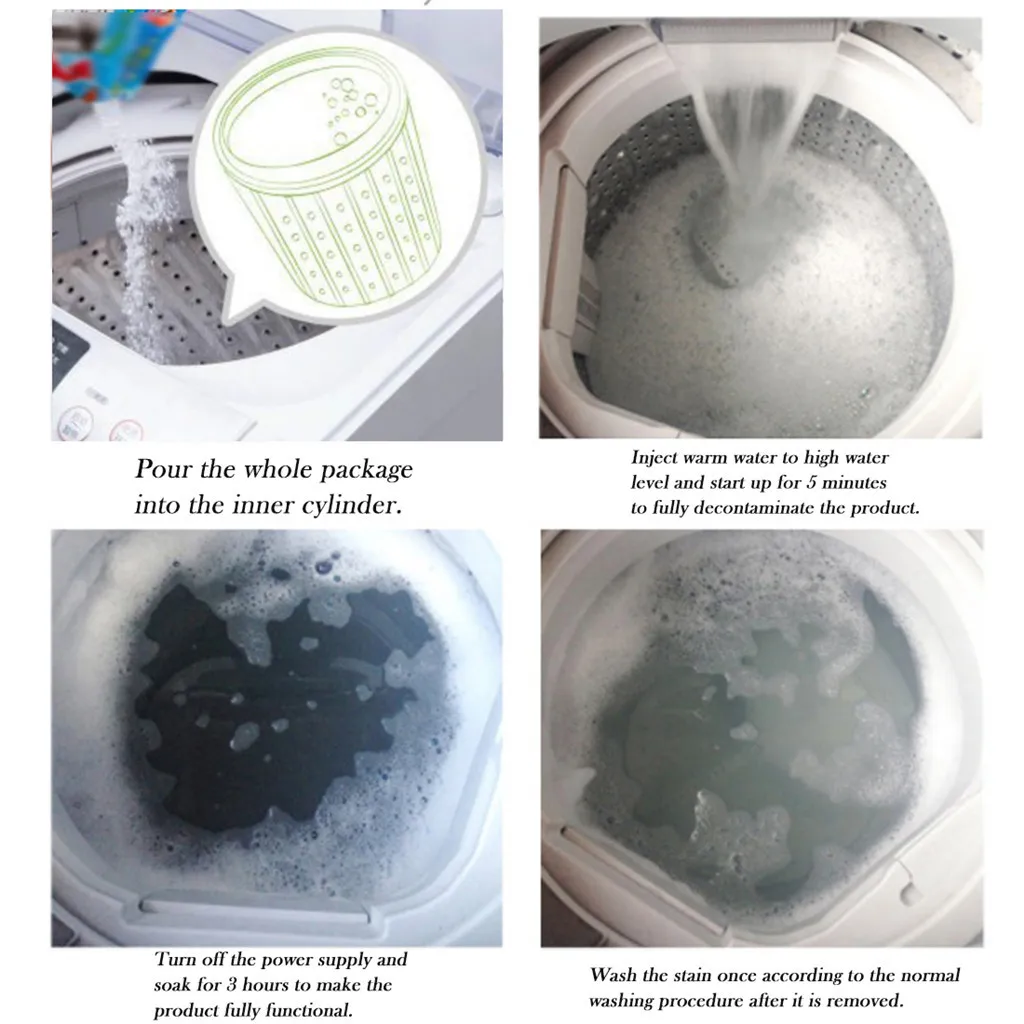 Быстрая очистка пены стиральная машина бак очиститель туалета 125 г @ X|Очиститель