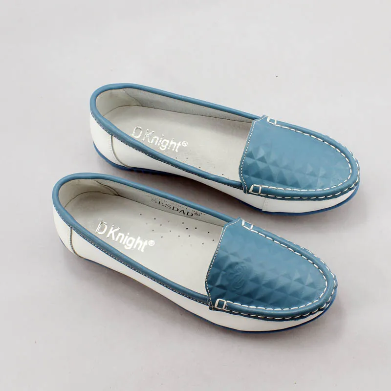 New Breathable Cut-outs Flats For Women Fashion Flower Cut-outs Genuine Leather Women Flats Ladies Casual Flat Summer Loafers
