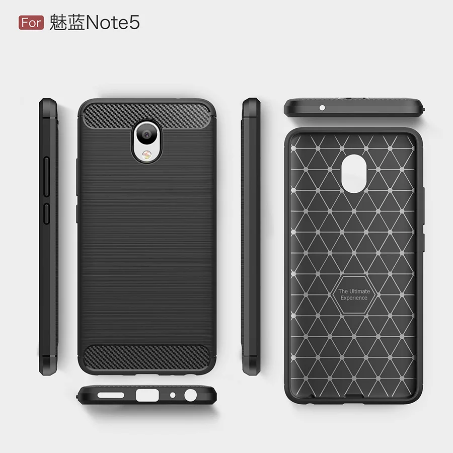 Phone Case for Meizu M5 Note Cover Carbon Fibre Brushed TPU Silicone Cases Meilan 5 Mobile Bag |