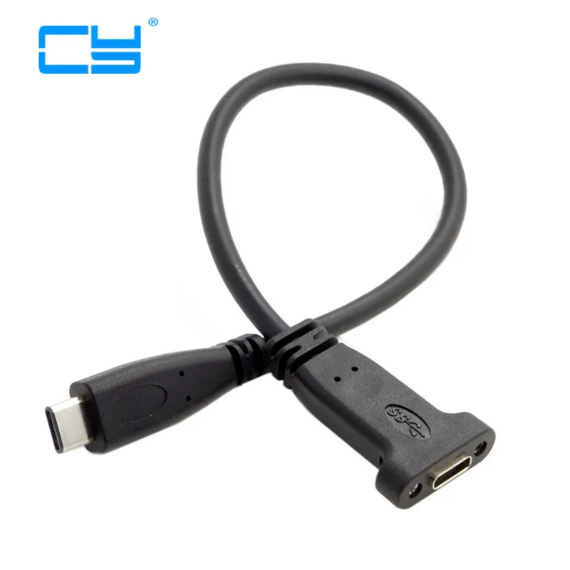 USB C 3 1 Тип Male к женскому удлинитель Кабель для передачи данных с винт крепления