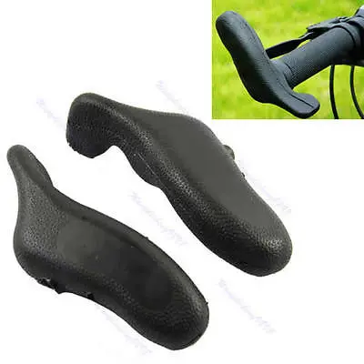

New 1 Pair of Black Mountain Bicycle Bike Cycling Handlebar Hand Bar End Grip