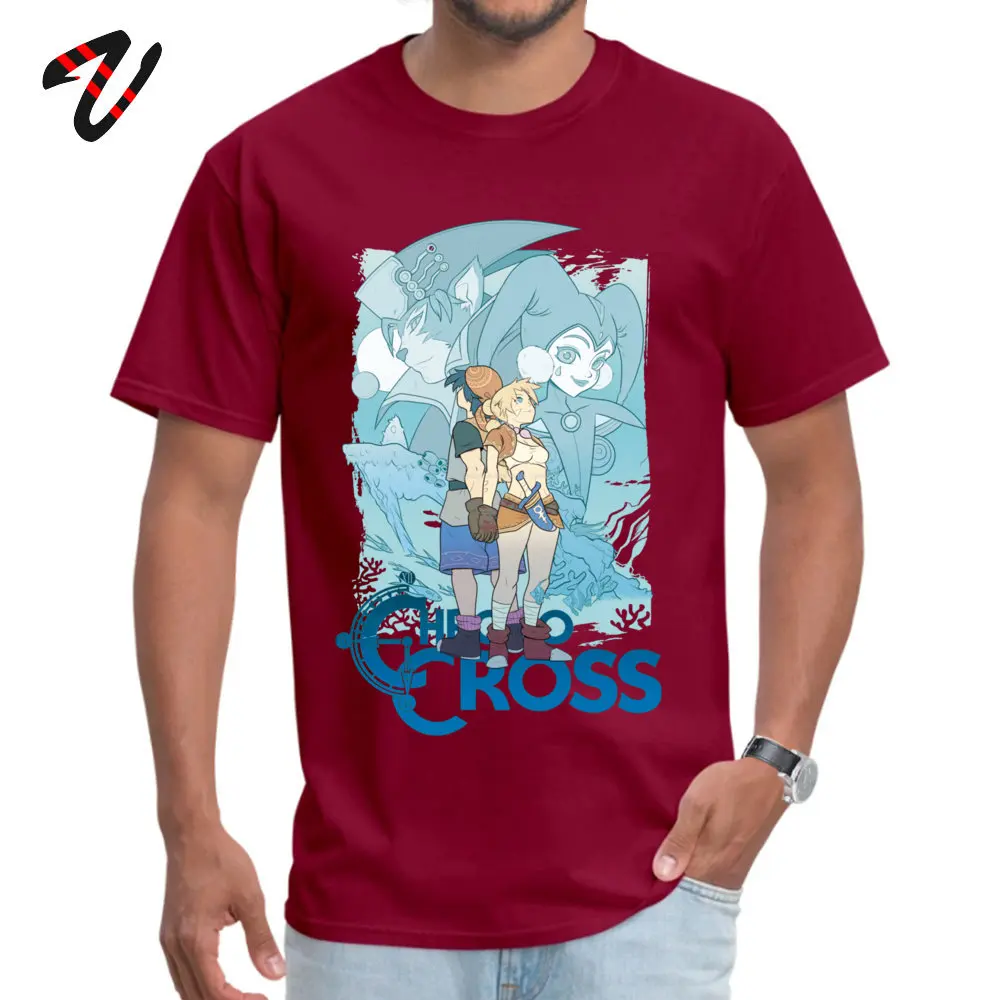 Футболки мужские модные Legend Of Zelda футболка Enjoystick Chrono Cross Camisa Videogame летние топы аниме футболка с круглым вырезом - Цвет: Maroon