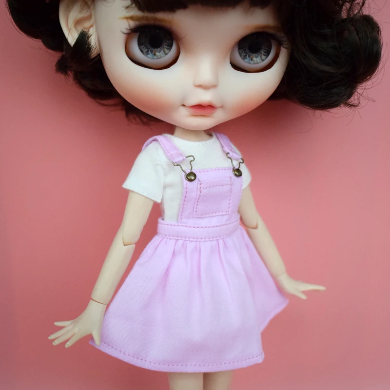 1 шт. милый розовый/джинсовый синий наряд для куклы Blyth 1/6 Licca аксессуары одежды Azone