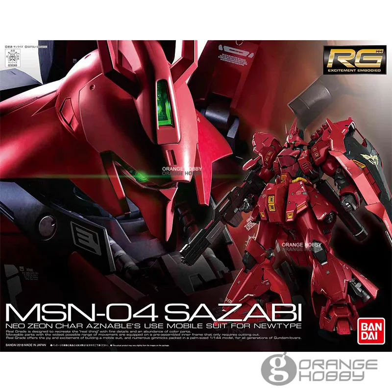 Мобильный костюм Bandai RG 29 1/144 комплект модельных комплектов для нового типа Sazabi | Наборы для сборки моделей -32912644049
