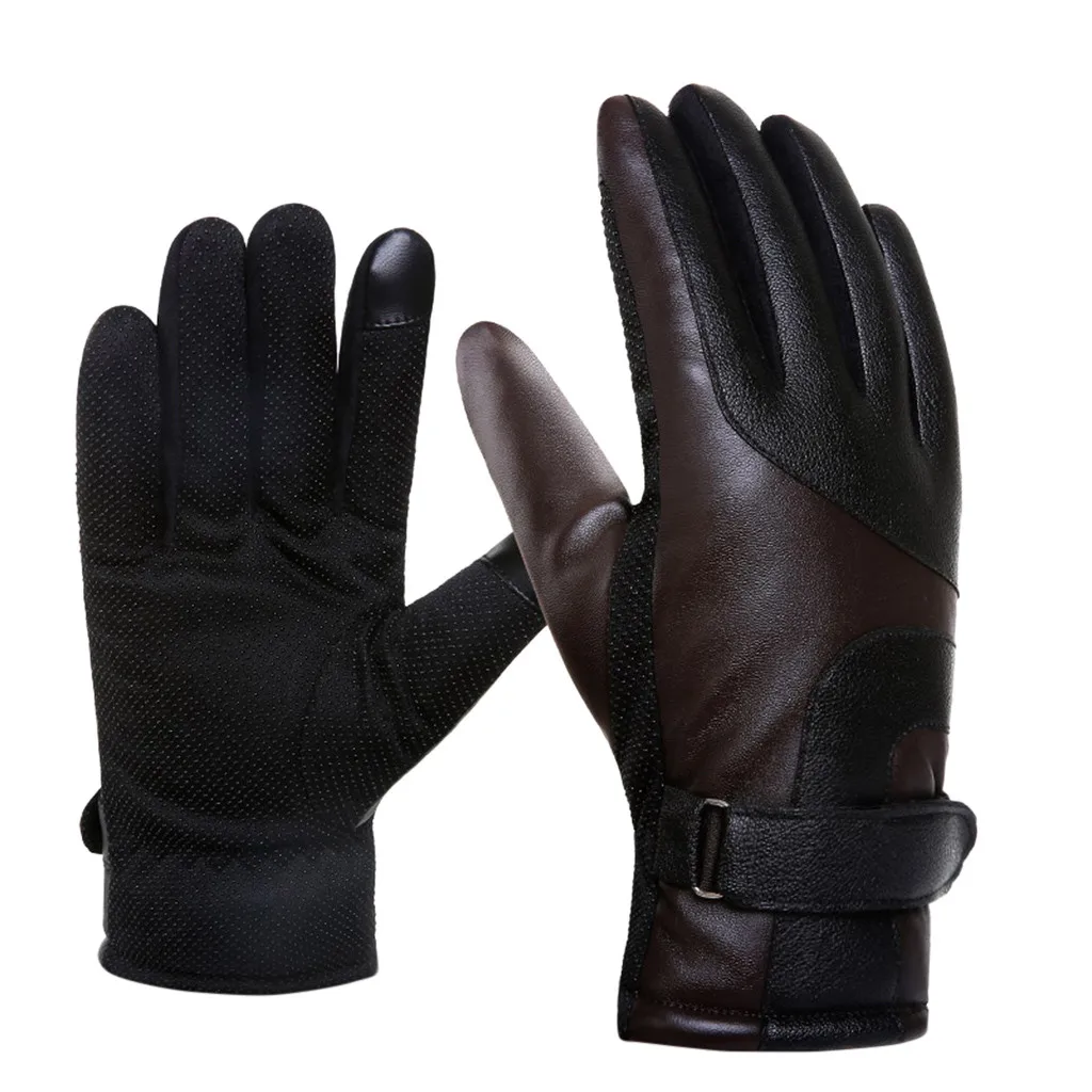 KLV 2019 TOP Alpine Swiss Men's Gloves Dressy Leather Warm Thermal Lined Wrist Strap 12.21 | Спорт и развлечения