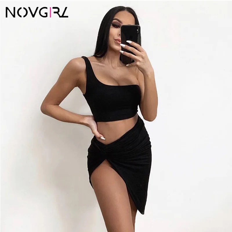 Женский хлопковый облегающий костюм Novgirl комплект из двух предметов укороченный
