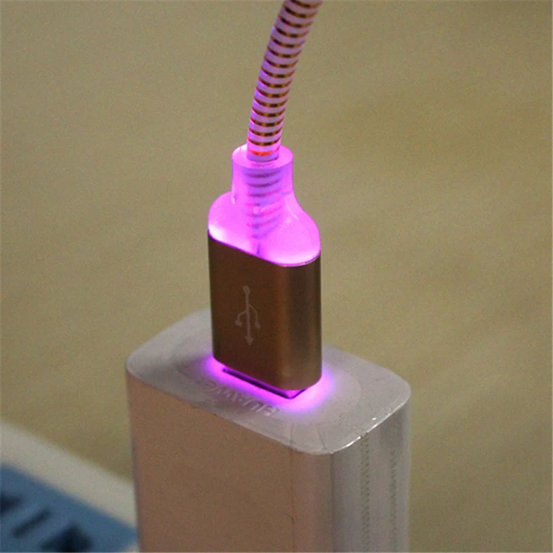 Новый Android градиент Llight Type C USB Кабель зарядного устройства для Onplus 5T Xiaomi Mi A1 Mix2 Note 3
