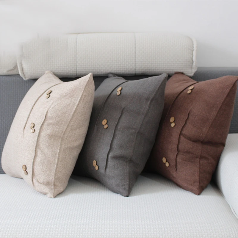 Роскошный сплошной Шикарный чехол с низким вырезом хлопковые льняные