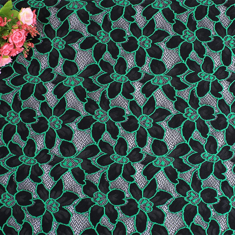 1 ярдов/серия 150 см Кружевной ткани эластичной шнурка топ кружевной 2017 пряжи