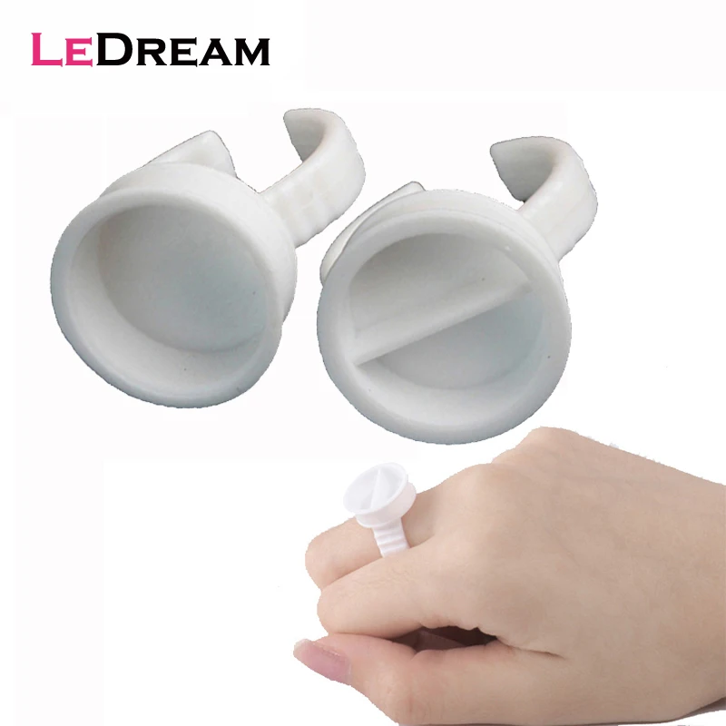 

500pcs/set Disposable Separated Plastic White Tattoo Supplies Permanent Makeup Eyebrow Lip Tattoo Pigment Container Ring Ink Cup
