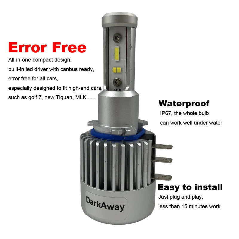 Фара светодиодная 8000 лм 60 Вт лампа накаливания с лучом ламп для автомобилей 12 В