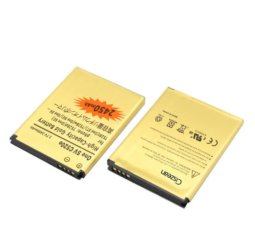 2x2450 mAh BM06100 Золотая сменная батарея + универсальное зарядное устройство для HTC One SV