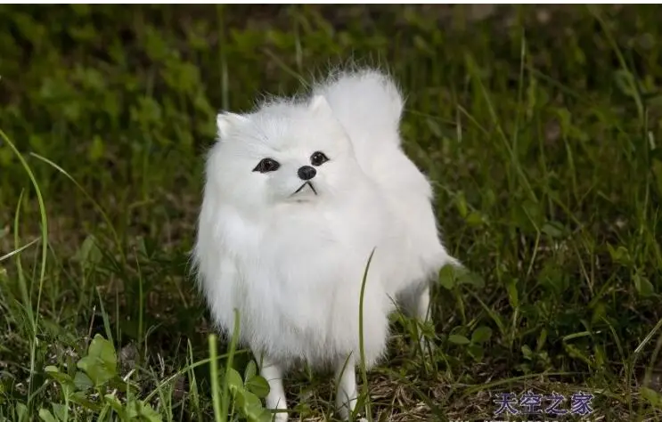 Новая имитационная игрушка из полиэтилена и меха для Померания модель белого