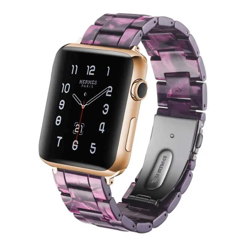 Фиолетовые Смарт часы для Apple Watch Series 1 2 3 Специальные браслеты модные 38 мм 42 i