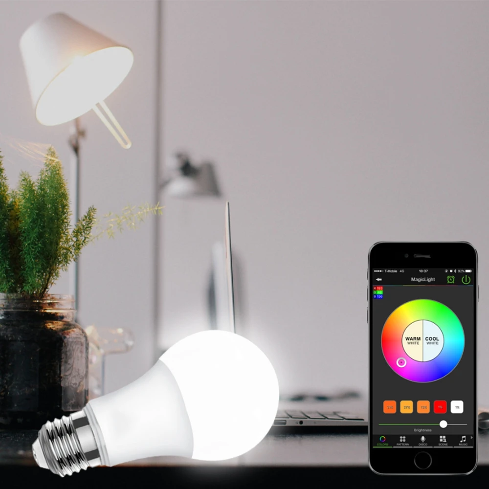 Bluetooth RGBW 4 5 Вт светодиодная лампочка BT сетка Группа Смарт светильник лампа