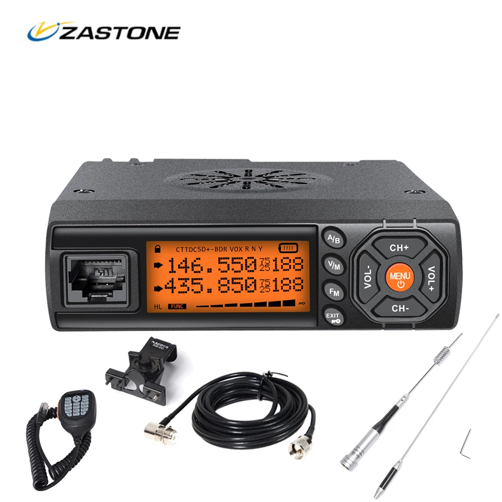 Zastone Z218 маленькое мобильное радио 25 Вт VHF 136 174 МГц UHF 400 470 мини Автомобильная рация