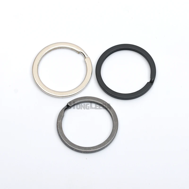 60pcs/lot 1inch 25mm metal flat Iron Round split KeyRing Key Holder Metal Keychain Accessories nickle black matt enamel RING001 | Дом и сад