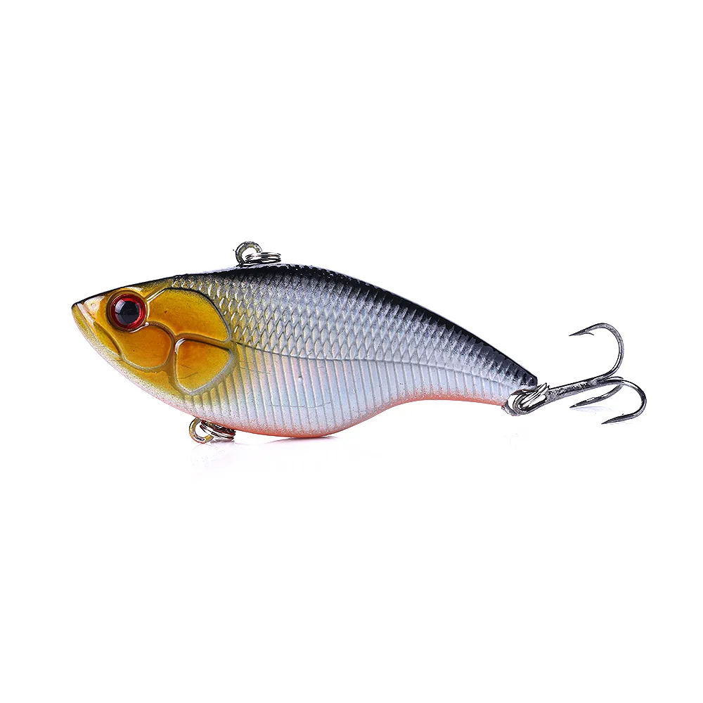 YUZI 1 шт VIB Рыбалка приманки 7 5 CM-18 г вибрации Vibe Rattle крючки Пластик воблер 4 цвета