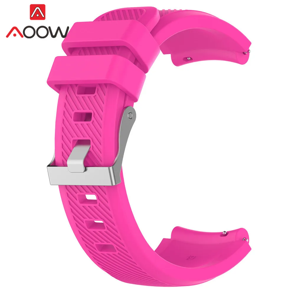 Rose Red Силиконовый ремешок для часов Huami Amazfit Stratos 22 мм быстросъемный ремешок для часов резиновый сменный Браслет ремешок для Amazfit Pace - Цвет ремешка: Rose Red