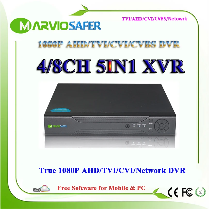 4ch 8ch Full HD 1080P AHD-H TVI CVI AHD DVR AVR XVR Analog Video Recorder Free CMS and P2P remote monitor by phone and PC