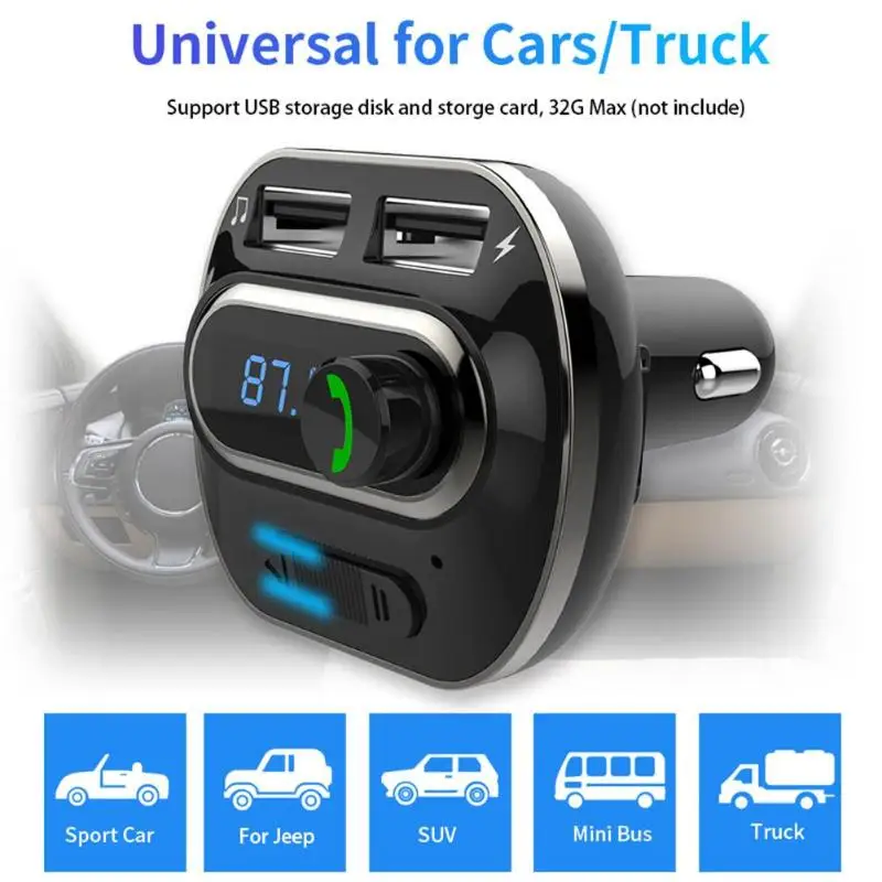 USB-адаптер для зарядного устройства T19 с поддержкой MP3 TF-карты U-диска