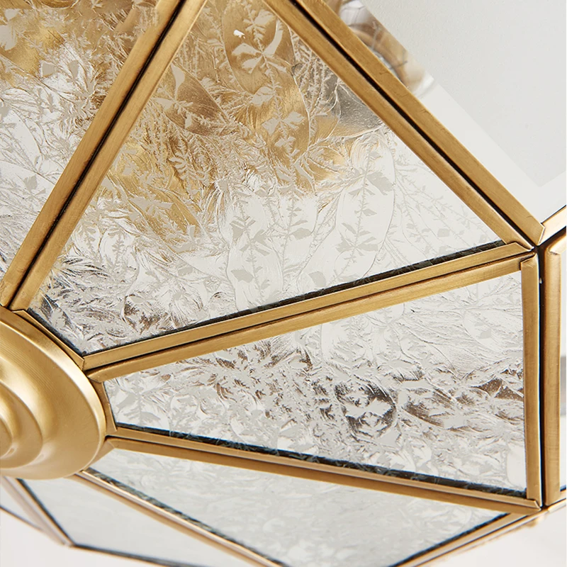 Moderno de cobre luz de techo lámpara de techo para salón dormitorio iluminación vintage balcón lámpara de techo habitación de latón lámpara de cocina