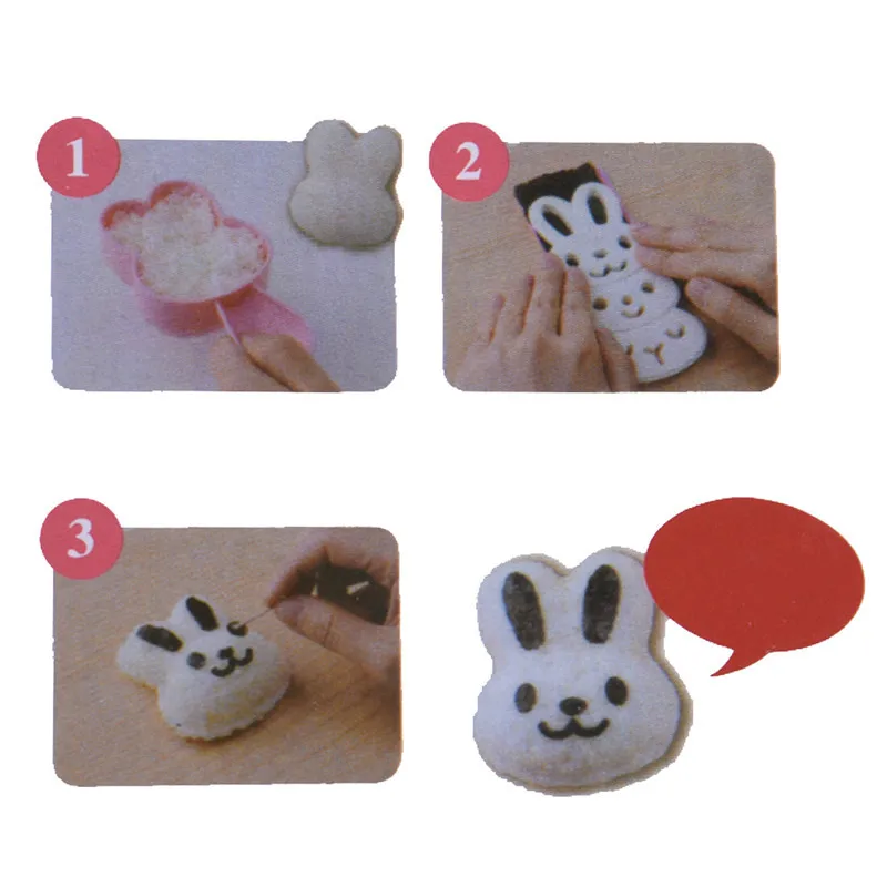 DIY Формочки для суши принимающих бэнто форма нори с принтом кролика и маленьким